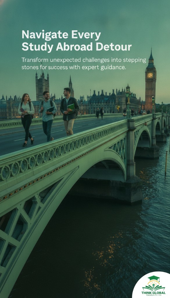 Study abroad social post — navigate every detour