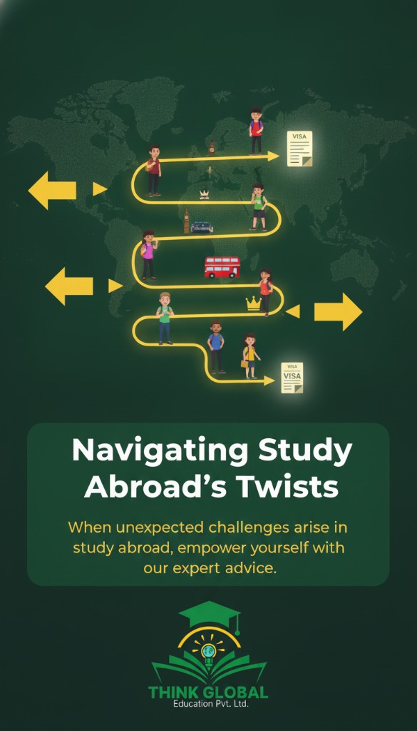 Study abroad social post — navigating twists